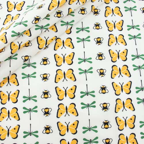 Summer Vol.2 - Winged Bugs - by Charley Harper - rows of bees butterflies