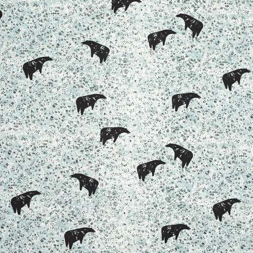 New Frontier-Bear Grazing-Blk Bear on Sage-Art by Charley Harper-100% Premium O