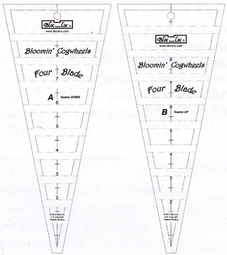 Bloc Loc Bloomin Cogwheels Set - 4 Blade Dresden Plates 22 degree