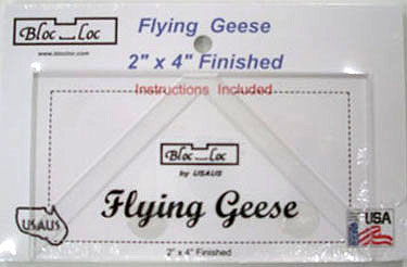 Bloc Loc Flying Geese Square up Ruler 2"x4" Finished