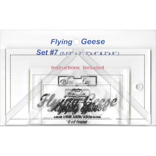 Bloc Loc Flying Geese Ruler -Set 7-1.5x3,2x4,3x6
