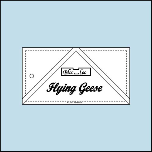 Bloc Loc Flying Geese Square up Ruler 4" x 8" Finished