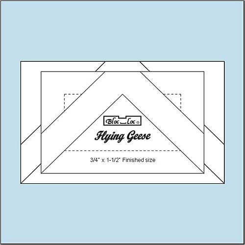 #4 Bloc Loc Flying Geese (2 ruler set) - .75 x 1.5 & 1 x 2