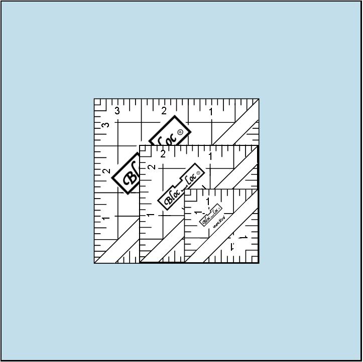 Bloc Loc Half Square Triangle Ruler - Set 4 - Includes 1.5 2.5 & 3.5