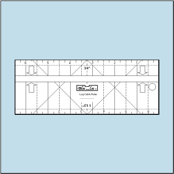 Bloc Loc Log Cabin Ruler - 3/4in. and 1 1/2 inch