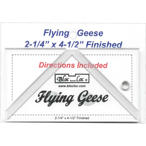 Bloc Loc Flying Geese Square up Ruler 2.25"x4.5" Finished