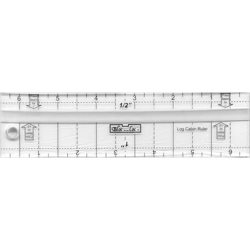 Bloc Loc Log Cabin Ruler - 1/2in. and 1  inch