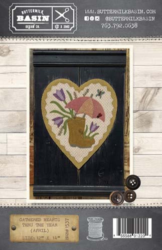 Gathered Hearts Thru The Year- April - Boots, Tulips & Umbrella
