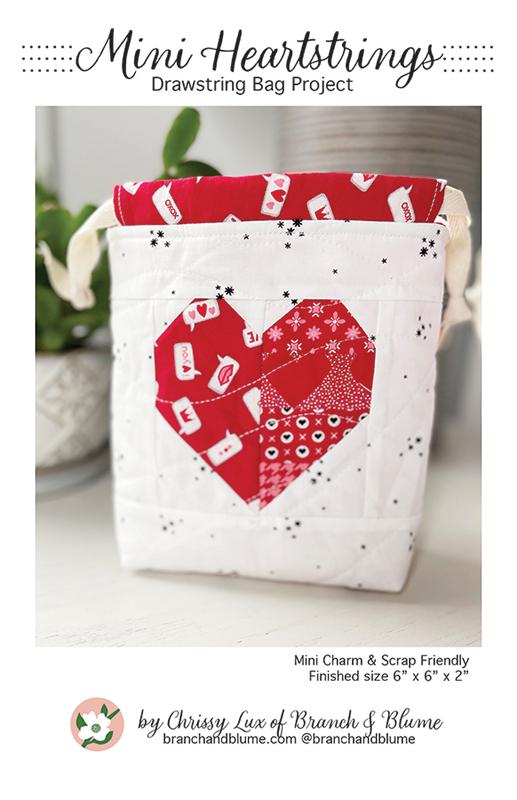 Mini Heartstrings - drawstring bag project - Chrissy Lux of Branch & Blume