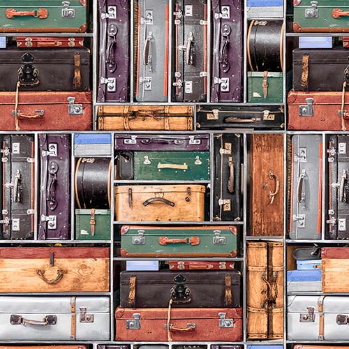 Express Tracks - MulticoloredStacked Luggage Grid