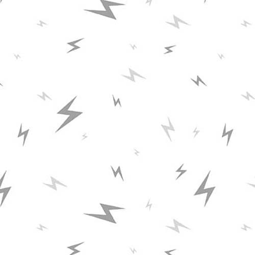 Lower the Volume - Lightning - White - gray lightnings on white