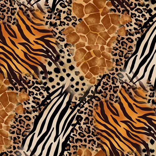 Skin Deep - Skin Collage - Med. Brown - mix of various animal skins