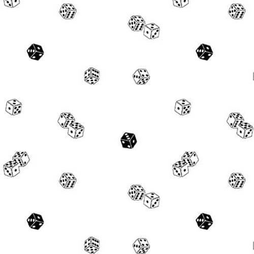 Lower the Volume - Dice - White - white and black dice tossed on white