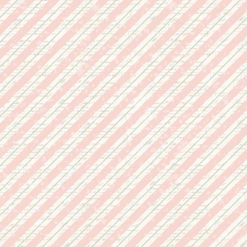 Christmas Magic - Bias Stripe- Pink