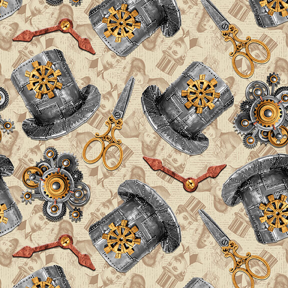 Alternative Age - Hats & Scissors gears on parchment