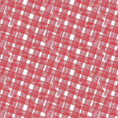 Let's Partea! - Abstract Argyle - Red - Red and white plaid