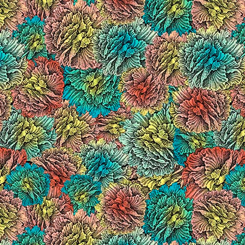 Ocean Menagerie - Sea Flowers- Coral - packed sea flowers in multi colors