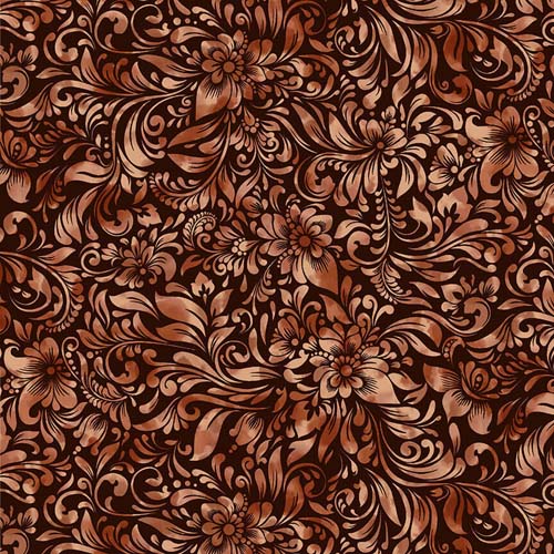 118" Wide Backing - Allure Watercolor Textured Floral - Cocoa - dk brown