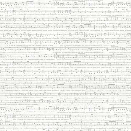 My Cowboy Gave to Me - Music Sheet - White- gray music on white