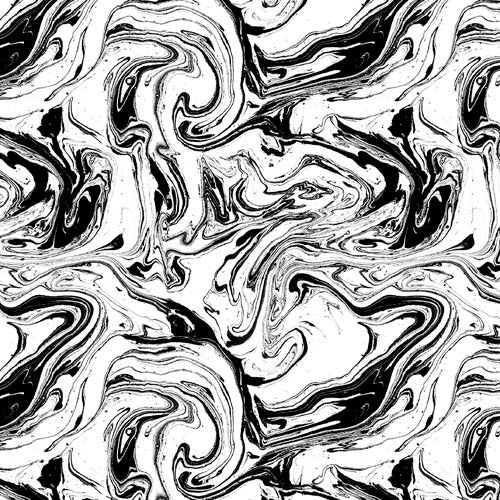 108" Wide Back - Black Tie II - black and white marble texture
