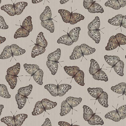 Nature's Whisper - Butterflies - Gray - tossed butterflies on gray