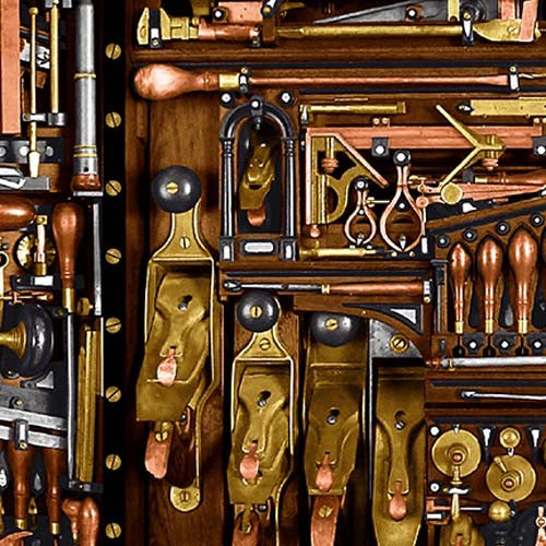 Full Steam Ahead - Tools - Black - Steel & copper tools on black