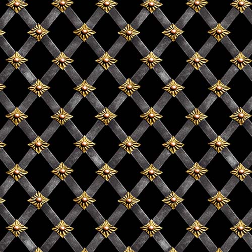 Full Steam Ahead - Lattice - Black - metal lattice on black