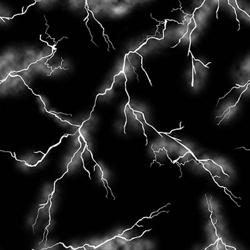 Let's Glow Crazy - Lightning - - Black- glow in the dark lightning on black