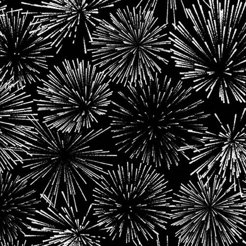 Let's Glow Crazy - Starbursts- Black - glow in the dark starbursts on black