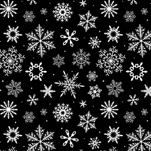 Let's Glow Crazy - Snowflakes- Black - glow in the dark snowflakes on black