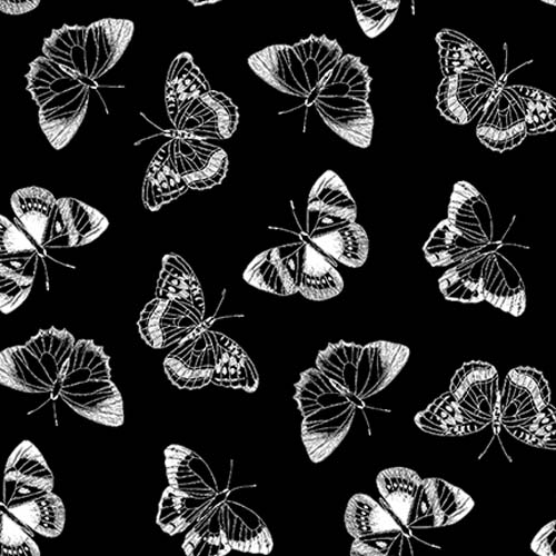 Let's Glow Crazy - Butterflies- Black - glow in the dark butterflies on black