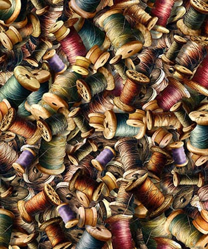 Forget Me Not - Thread - Multi - colorful threads on wooden spools