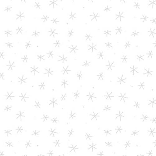 Morning Mist IX - Stars - White - tone on tone stars on white