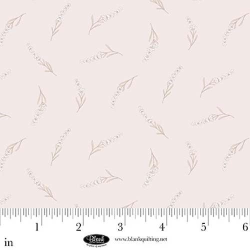 Sugar Dreams - Stemmed Flowers - Light Rose - tossed flowers on pale beige pink