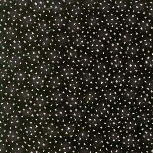 Starlet - Mini White Stars on Black