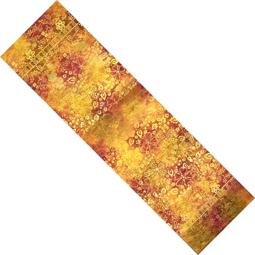 Batik - Destination Indonesia -Forget Me Nots W/Border - Burnt Russet