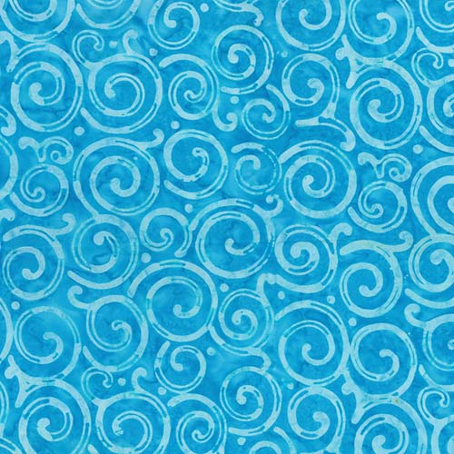 Batik - Quilter's Guide to the Galaxy - Carribean - lighter swirls on aqua