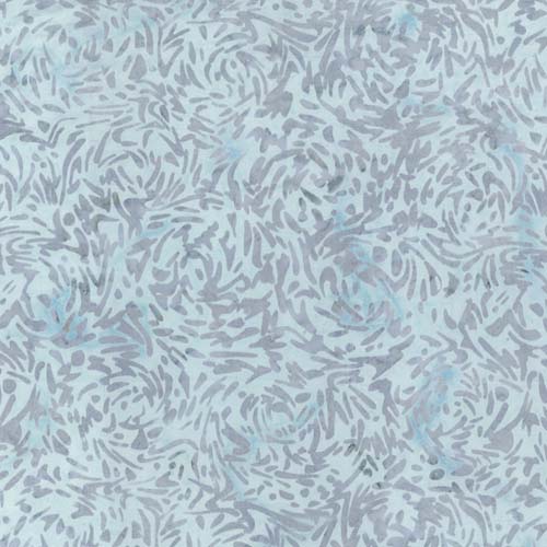 Banyan Batik BFFs - Steel Gray -  gray swirls on light blue