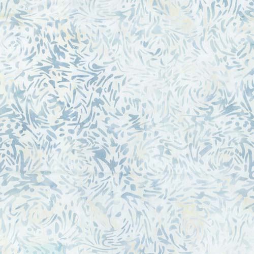 Banyan Batik BFFS - Slate - pale blue swirls on white