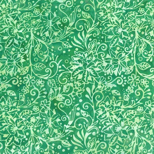 Dandelion Wishes - Stylized Floral - Green- lighter floral on green