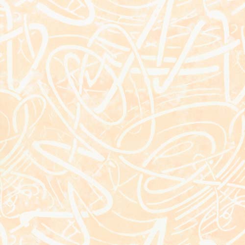 Batik - Scribbles - Scribbles- Peach - white scribbles on light peach