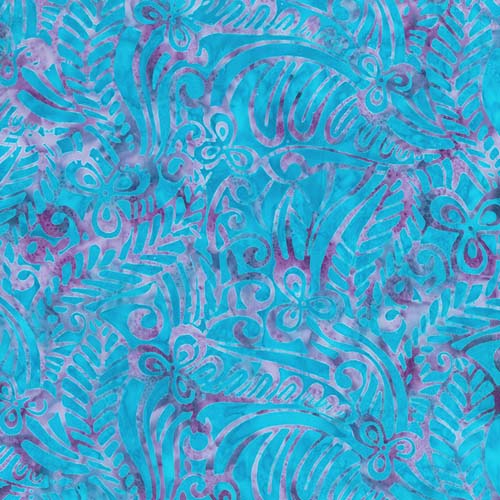 Batik - Paradise Bay - Ocean Breeze - Swirled Leaves - Got the Blues - blue
