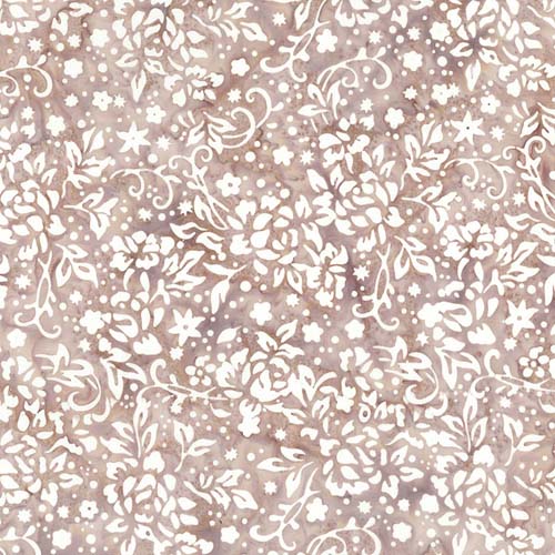 Garden Spirit Batik - Swirled Stencil - Blush - cream star whisps on taupe