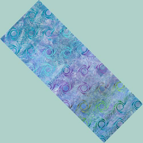 Whirlpool Batik - Movement - Night Reflection - rainbow circles on blue