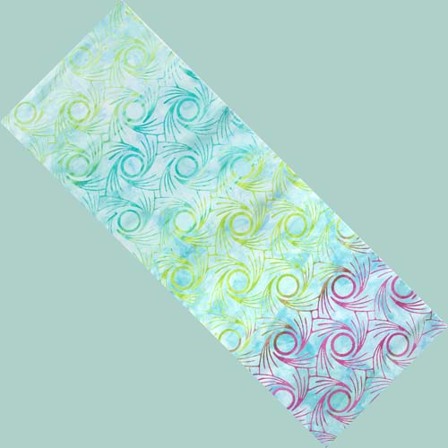 Whirlpool Batik - Movement - Tropical Splash - rainbow circles on lt blue