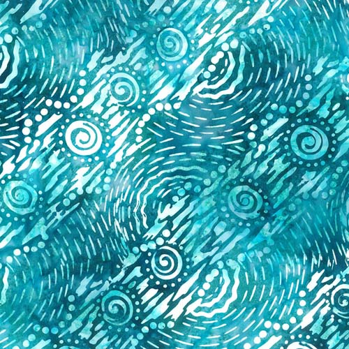 Boardwalk Dreams Batik - Diagonal Stripe - Deep Sea - dark teal swirly stripes