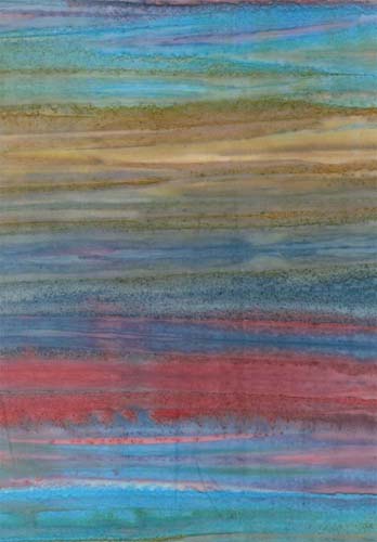 Batik - Hand Dye - Ombre - Midnight Pink - Stripes of blue, red, tan