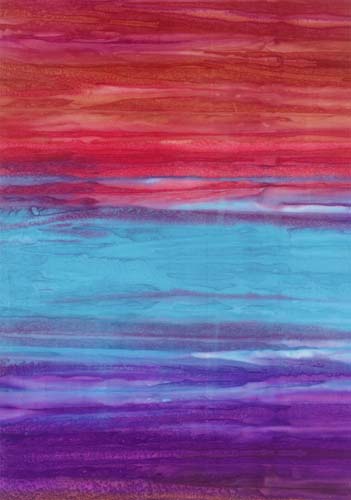 Batik - Hand Dye - Ombre - Pinky Blue - Stripes of hotpink, purple & lt blue