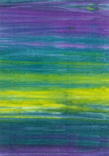 Batik - Hand Dye - Ombre -Calypso - stripes in blue, purple & lime