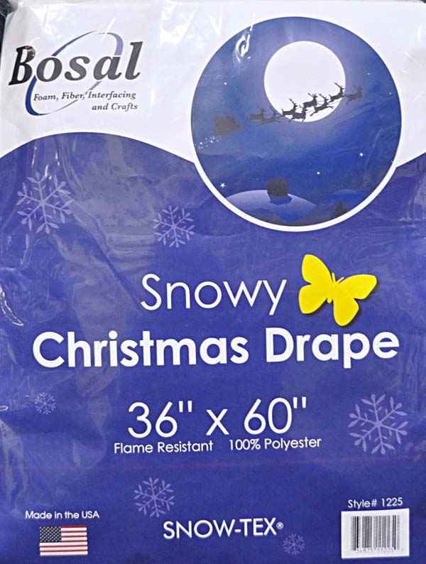 Snowy Christmas Drape - 36 x 60" - Bosal - Snow-tex
